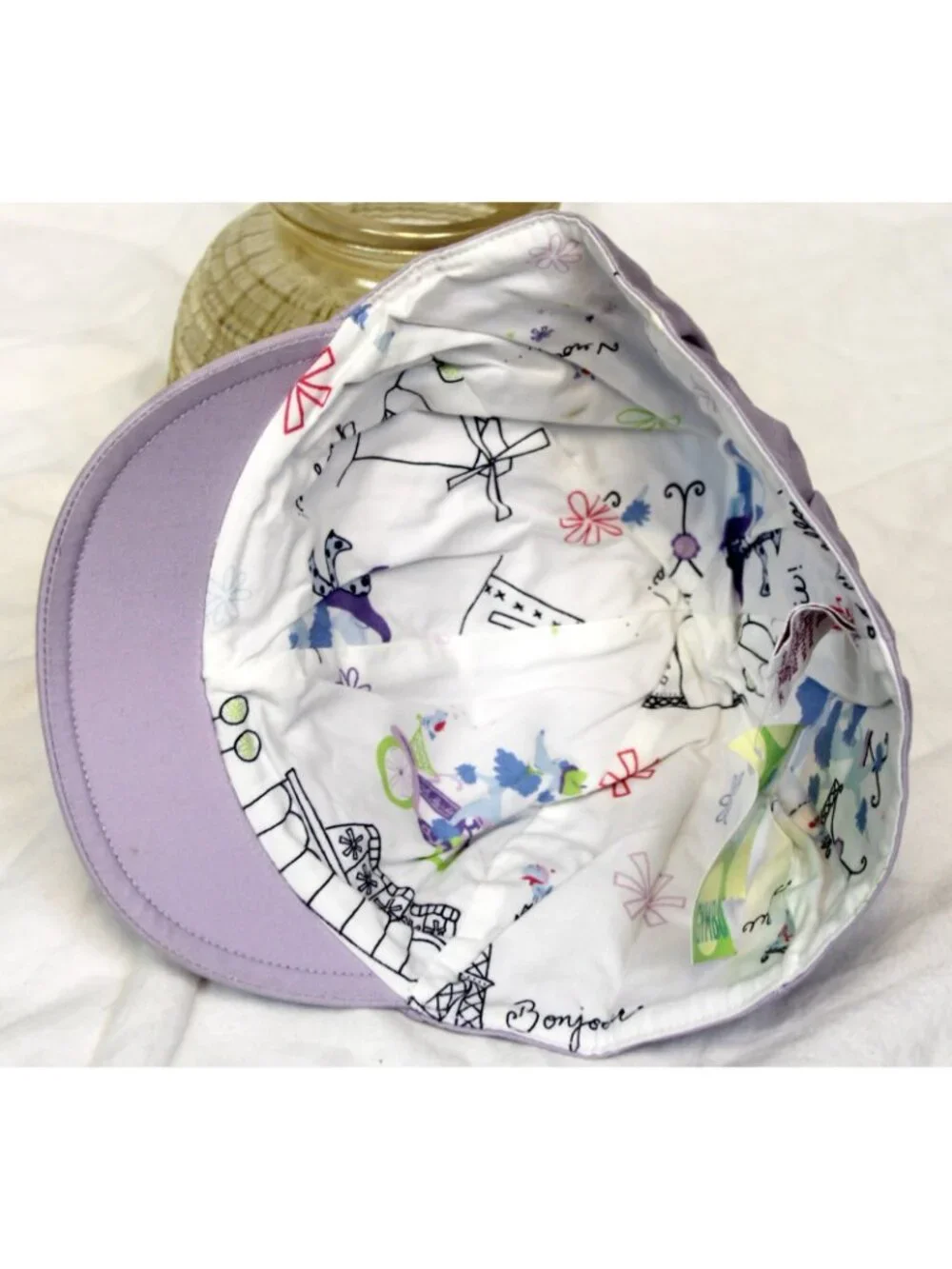 2004 Gymboree European Holiday Purple Lavender Hat Cap Lined sz Large XL